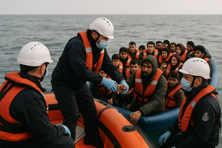 False claims about UK asylum and Channel rescue procedures