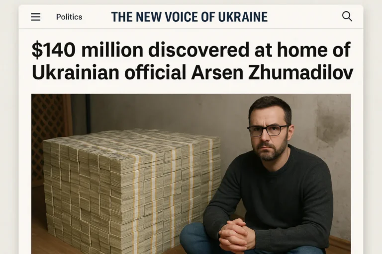 Fake Story Claims $140 Million Found at Ukrainian Official's Home; Spreads via Fake Website Impersonating The New Voice 