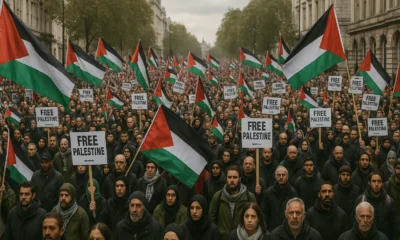 AI-Generated Video of Pro-Palestine UK Rally Spreads with SynthID Watermark Visible