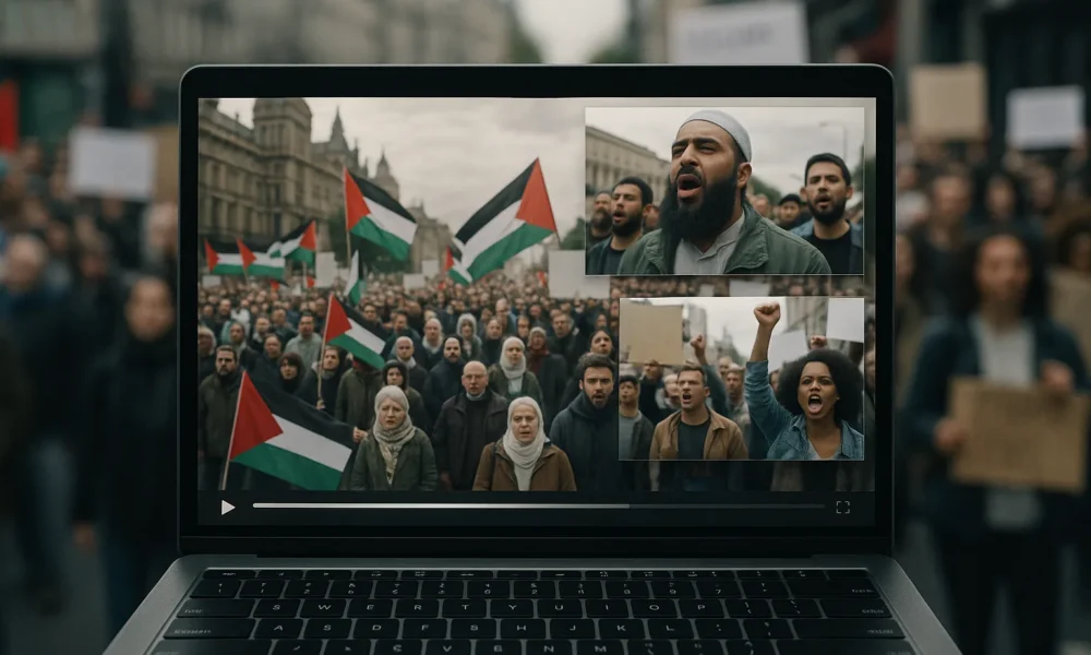 AI-Generated Videos Spread False Claims About UK, Dublin, Palestine Protests