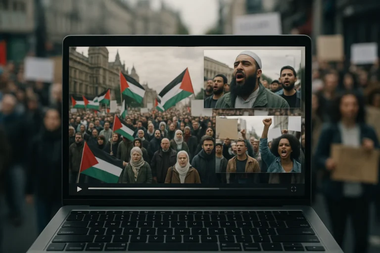 AI-Generated Videos Spread False Claims About UK, Dublin, Palestine Protests
