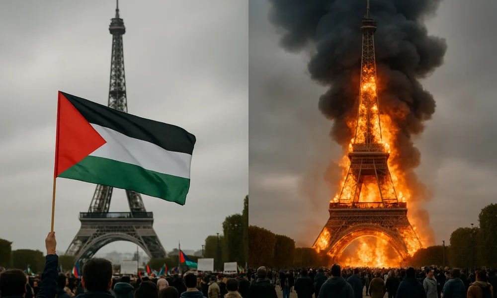 Eiffel Tower Protest Videos and Images Are AI-Generated Fakes