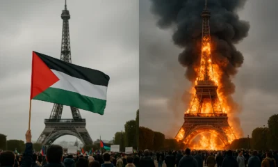 Eiffel Tower Protest Videos and Images Are AI-Generated Fakes