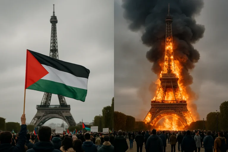 Eiffel Tower Protest Videos and Images Are AI-Generated Fakes