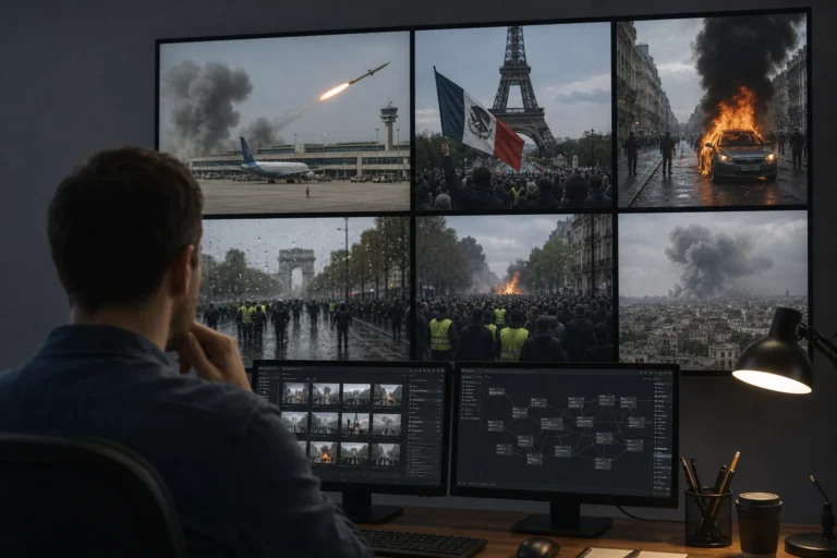 AI-generated videos of geopolitical events circulate as authentic footage
