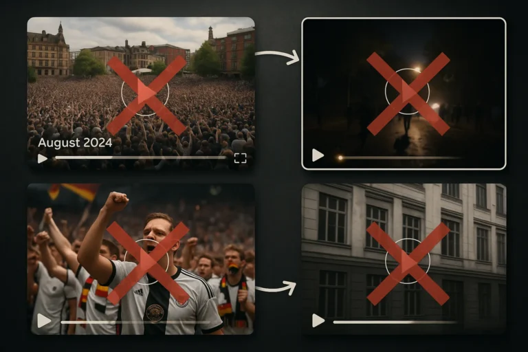 Viral Videos Misidentify Crowds and Events Through Mislabeling and Old Footage