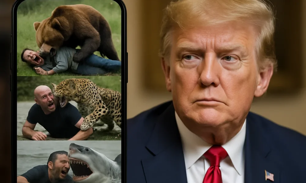 Trump Posts Animal Attack Videos, Including AI-Generated Content, on Truth Social