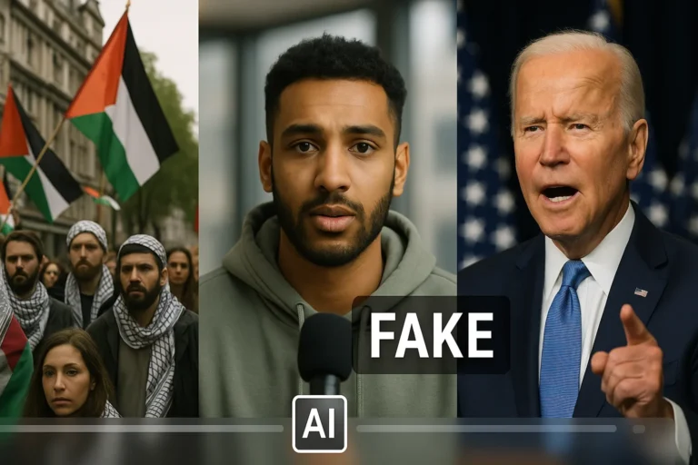 AI-Generated and Manipulated Videos Spread False Claims About UK Protests, Asylum Policy, and Disasters