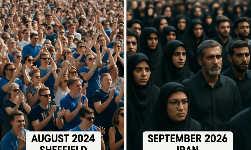 Viral Videos Misidentified as Recent Events: Sheffield Crowd, Iran Protests, NATO Campaign