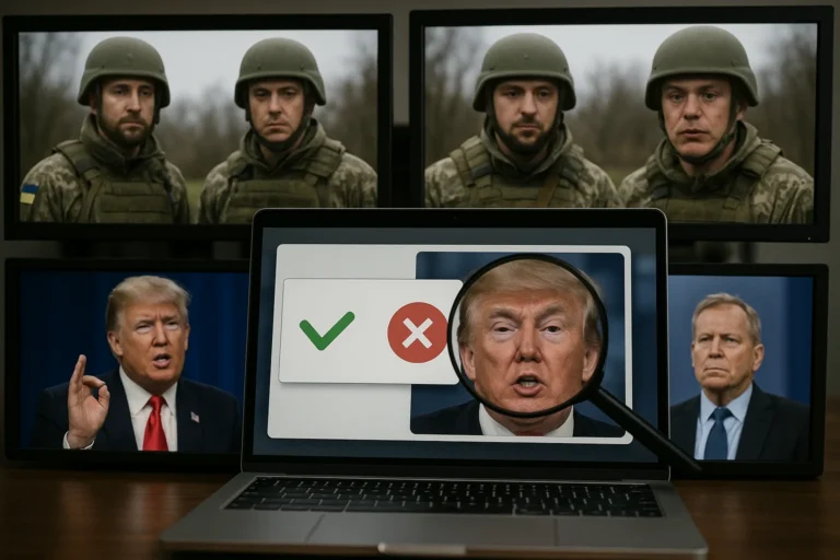 Deepfake and Out-of-Context Video Compilations Spread False Narratives About Ukraine, Trump, and School Violence